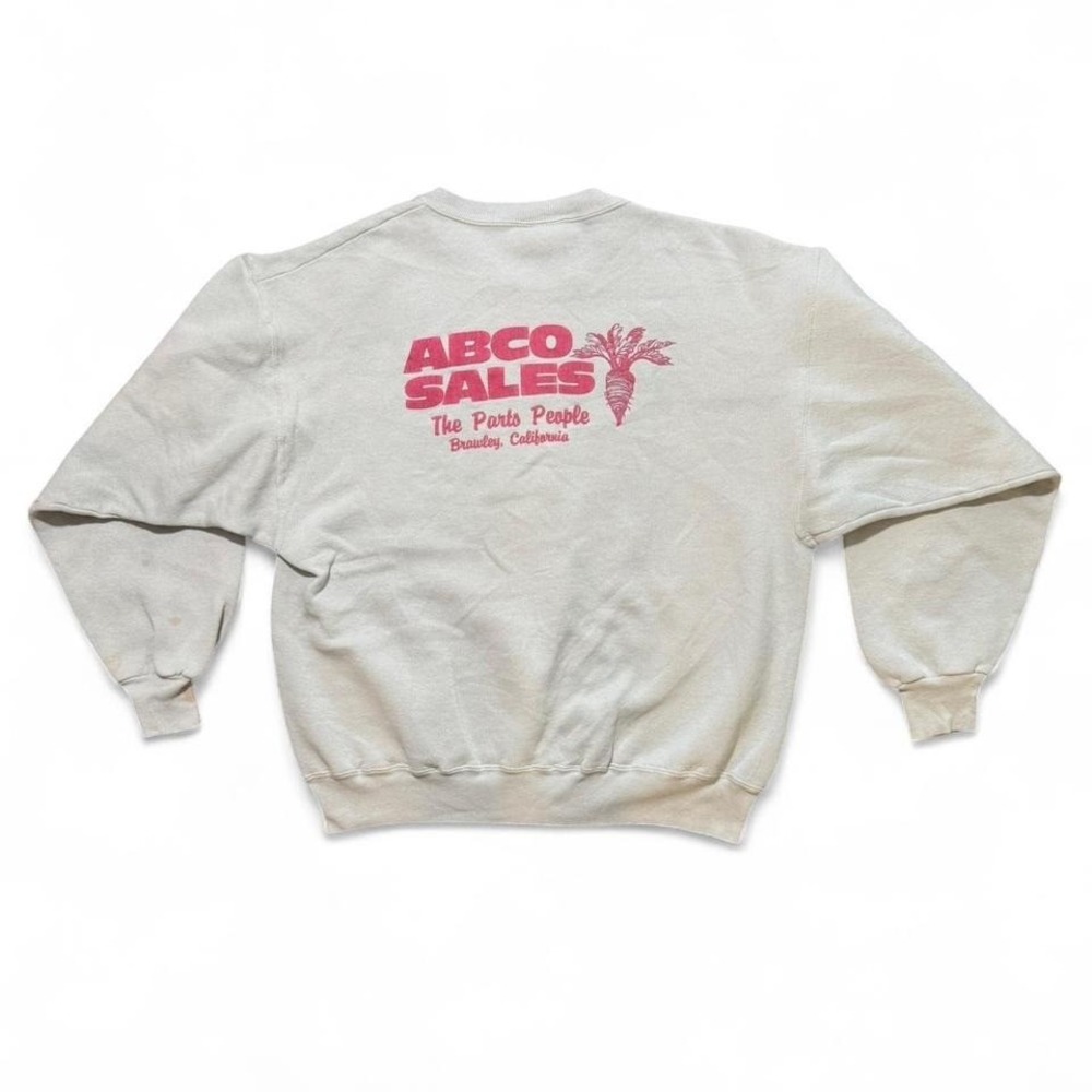 Vintage 80s Abco Sales Crewneck Sweatshirt Pullover Distressed USA Gildan